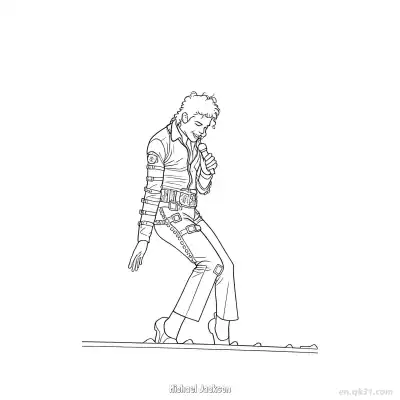 迈克尔·杰克逊 40简笔画 素描 涂鸦 - 免费可打印超级巨星 下载PDF – 免费可打印简笔画涂色画