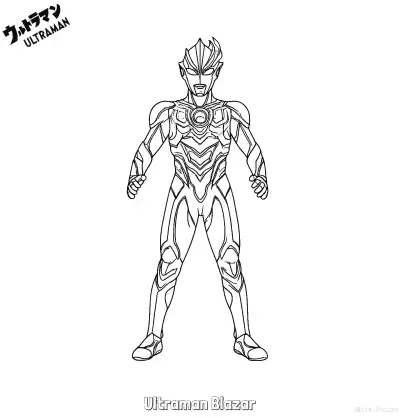 布莱泽奥特曼 简笔画 素描 涂鸦 - 免费可打印奥特曼 下载PDF – 免费可打印简笔画涂色画