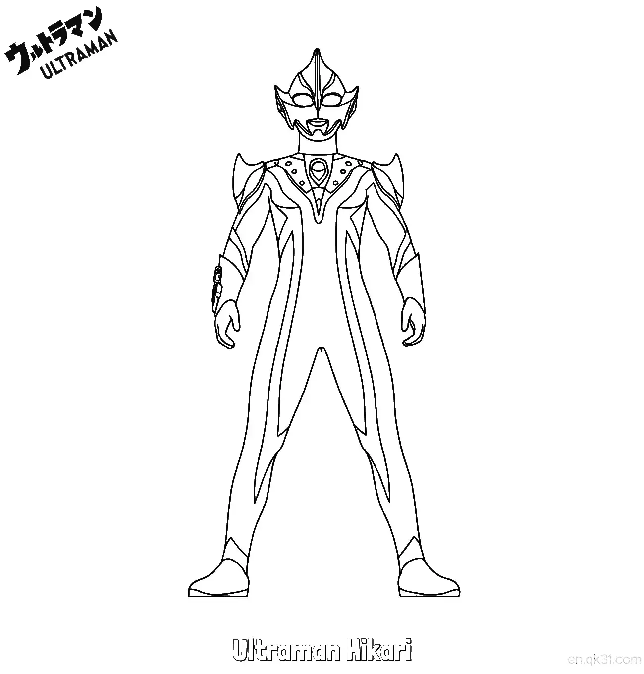 免费 希卡利奥特曼 简笔画 素描 涂鸦 - 免费可打印奥特曼 下载PDF 简笔画涂色页