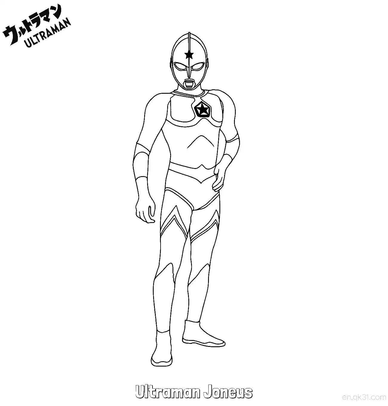 免费 乔尼亚斯奥特曼 简笔画 素描 涂鸦 - 免费可打印奥特曼 下载PDF 简笔画涂色页