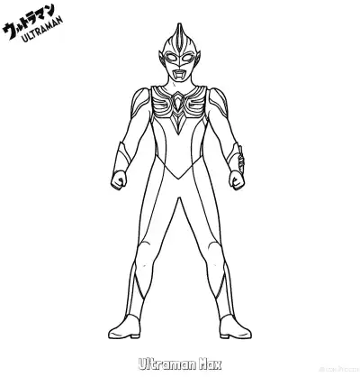 麦克斯奥特曼 简笔画 素描 涂鸦 - 免费可打印奥特曼 下载PDF – 免费可打印简笔画涂色画