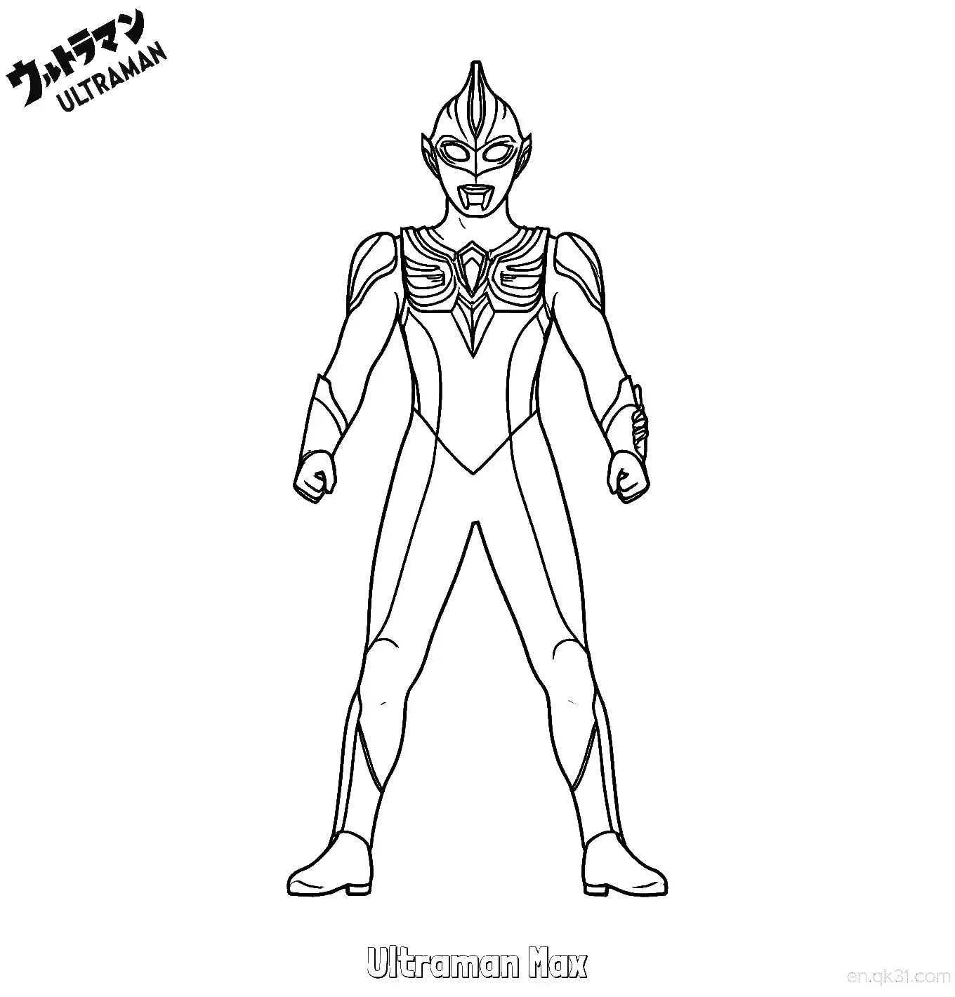 免费 麦克斯奥特曼 简笔画 素描 涂鸦 - 免费可打印奥特曼 下载PDF 简笔画涂色页