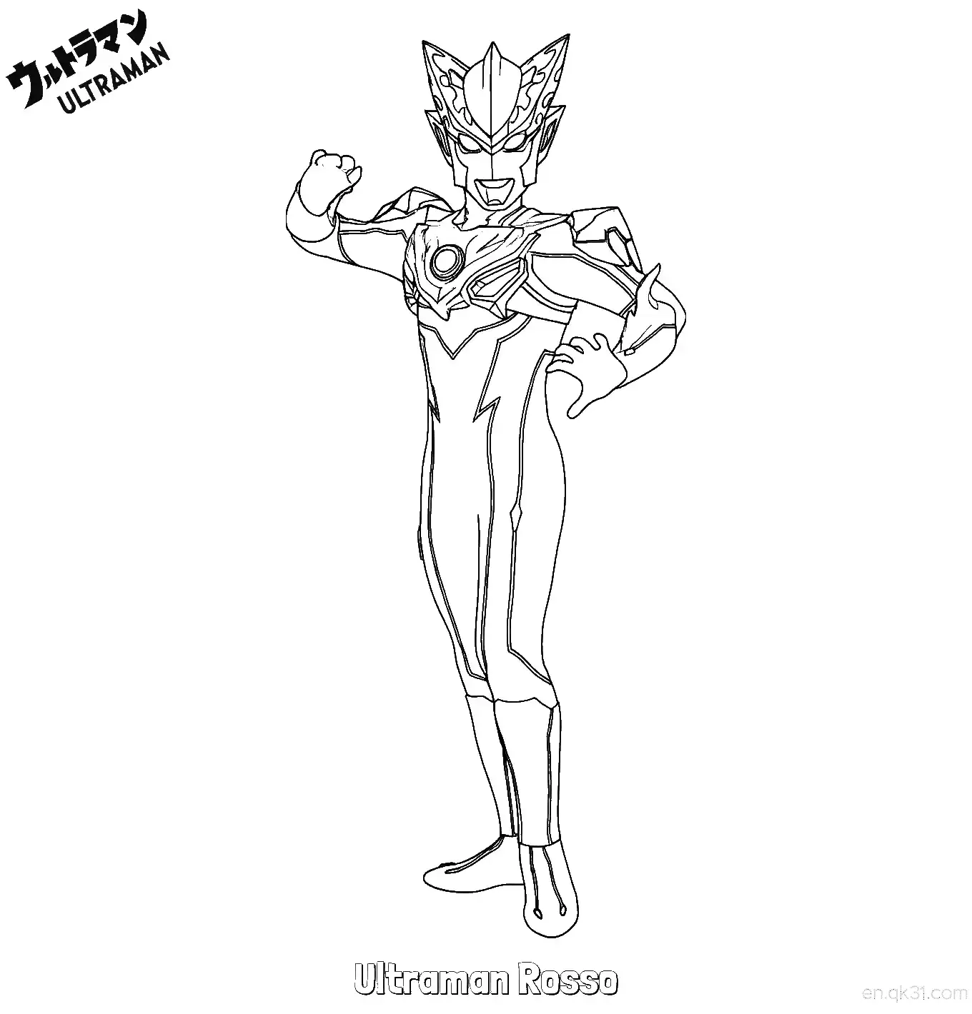 免费 罗索奥特曼 简笔画 素描 涂鸦 - 免费可打印奥特曼 下载PDF 简笔画涂色页