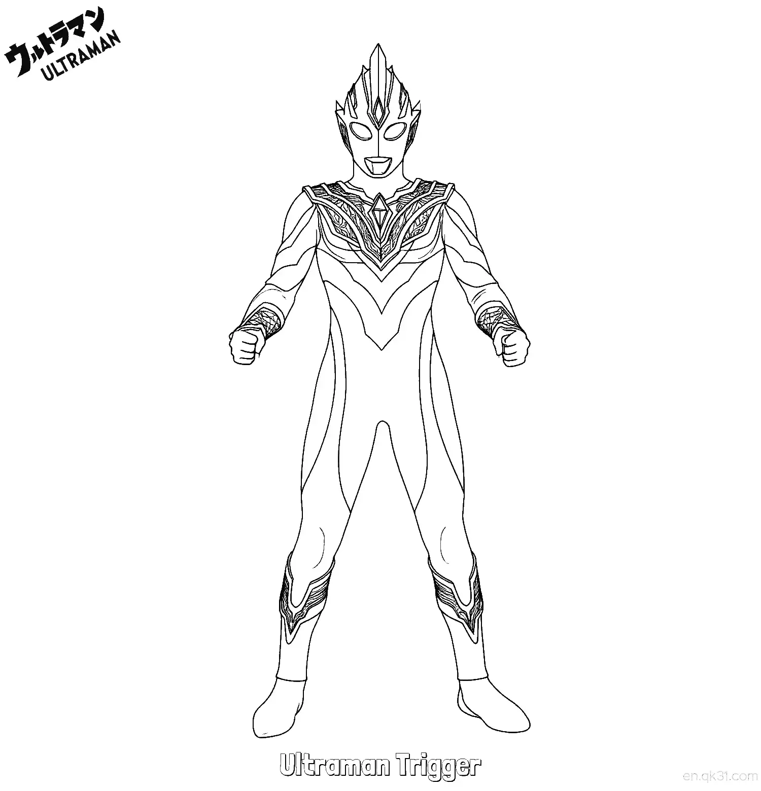免费 特利迦奥特曼 简笔画 素描 涂鸦 - 免费可打印奥特曼 下载PDF 简笔画涂色页