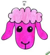 如何给孩子画羊脸Sheep Face – 免费可打印简笔画涂色画