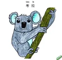 怎样教孩子们一步步画一个 卡通考拉Koala – 免费可打印简笔画涂色画