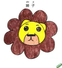 如何给孩子画狮子脸Lion Face – 免费可打印简笔画涂色画