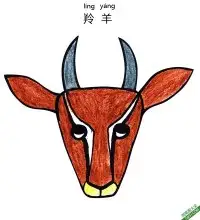 如何给孩子画羚羊脸Gazelle Face – 免费可打印简笔画涂色画