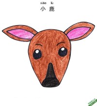 如何给孩子画小鹿脸Fawn Face|简笔画|素描|涂鸦|涂颜色